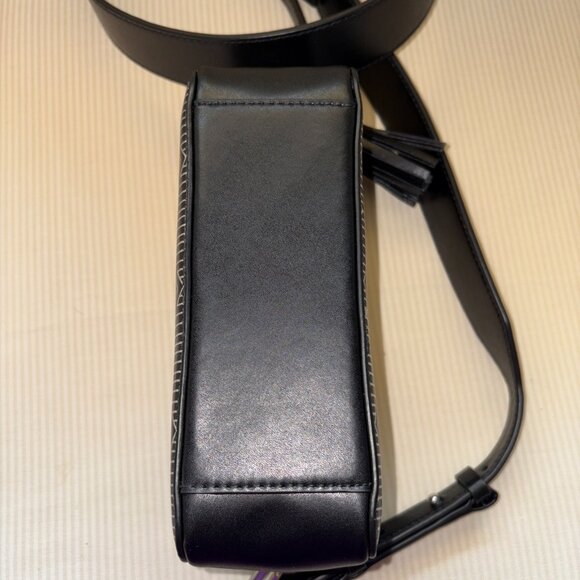 Michael Kors Metallic Deco Small Leather Camera / Crossbody Bag in Black - Picture 12 of 13